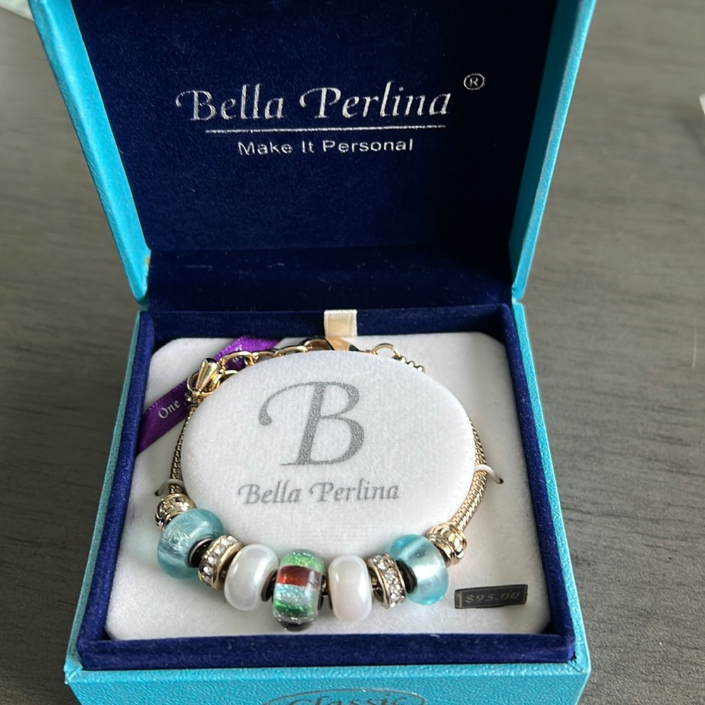 Bella Perlina Make it Personal Gold Tone Charm Bracelet NIB - Picture 1 of 7